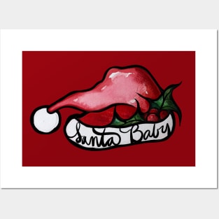 Santa Baby Christmas Hat Posters and Art